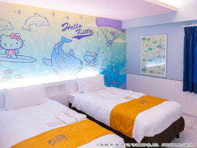 ハローキティ　キャラクターツイン（デザイン：オキナワビーチ）