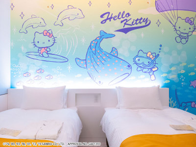 ハローキティ　キャラクターツイン（デザイン：オキナワビーチ）