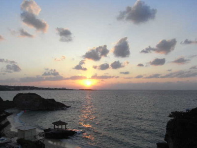 ホテルから望むサンセット