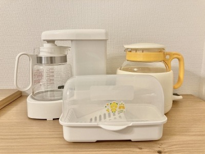 【貸出備品】ベビー用品（レンジ消毒器・調乳ポット2種）