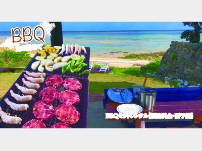 海の目の前でBBQも可能