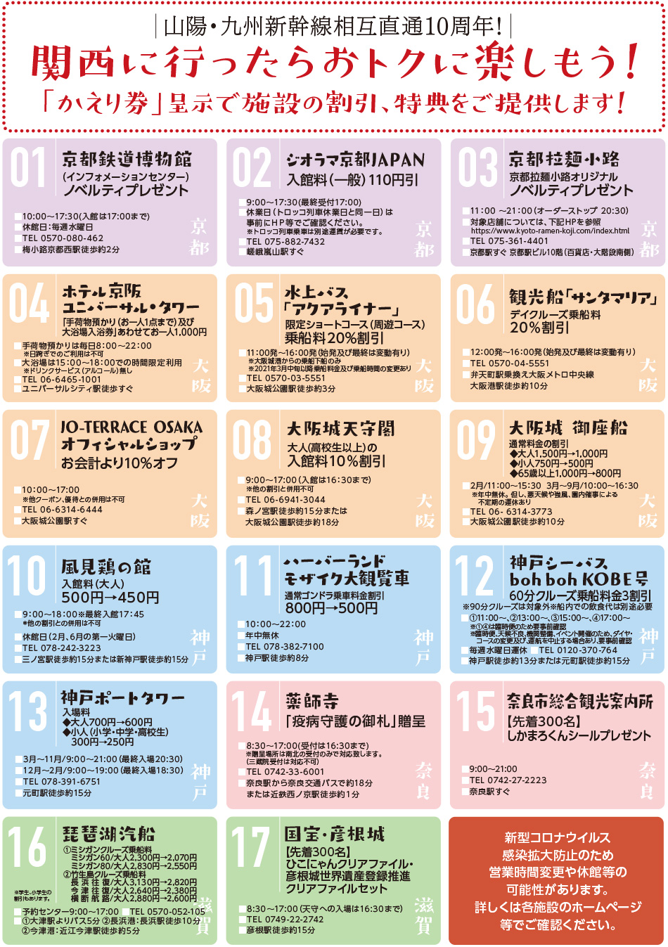 山陽 九州新幹線相互直通10周年キャンペーン