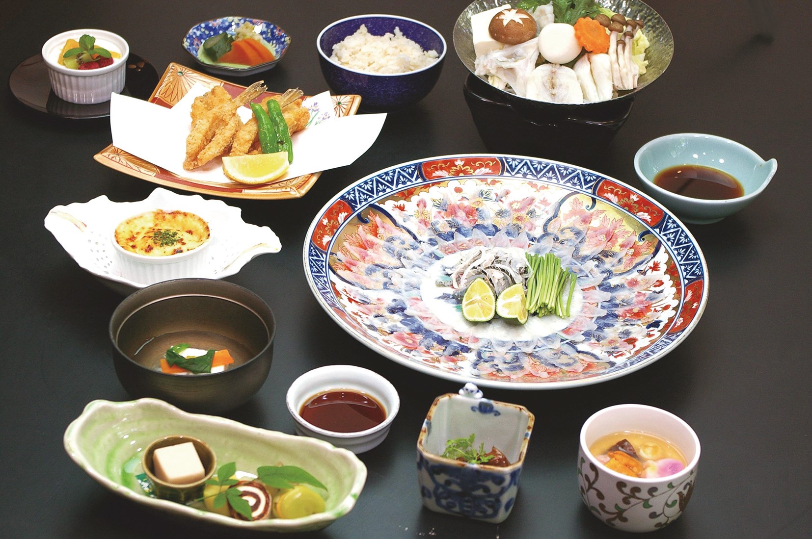 お食事おとな１人前（とらふぐ薄造りは２人前）