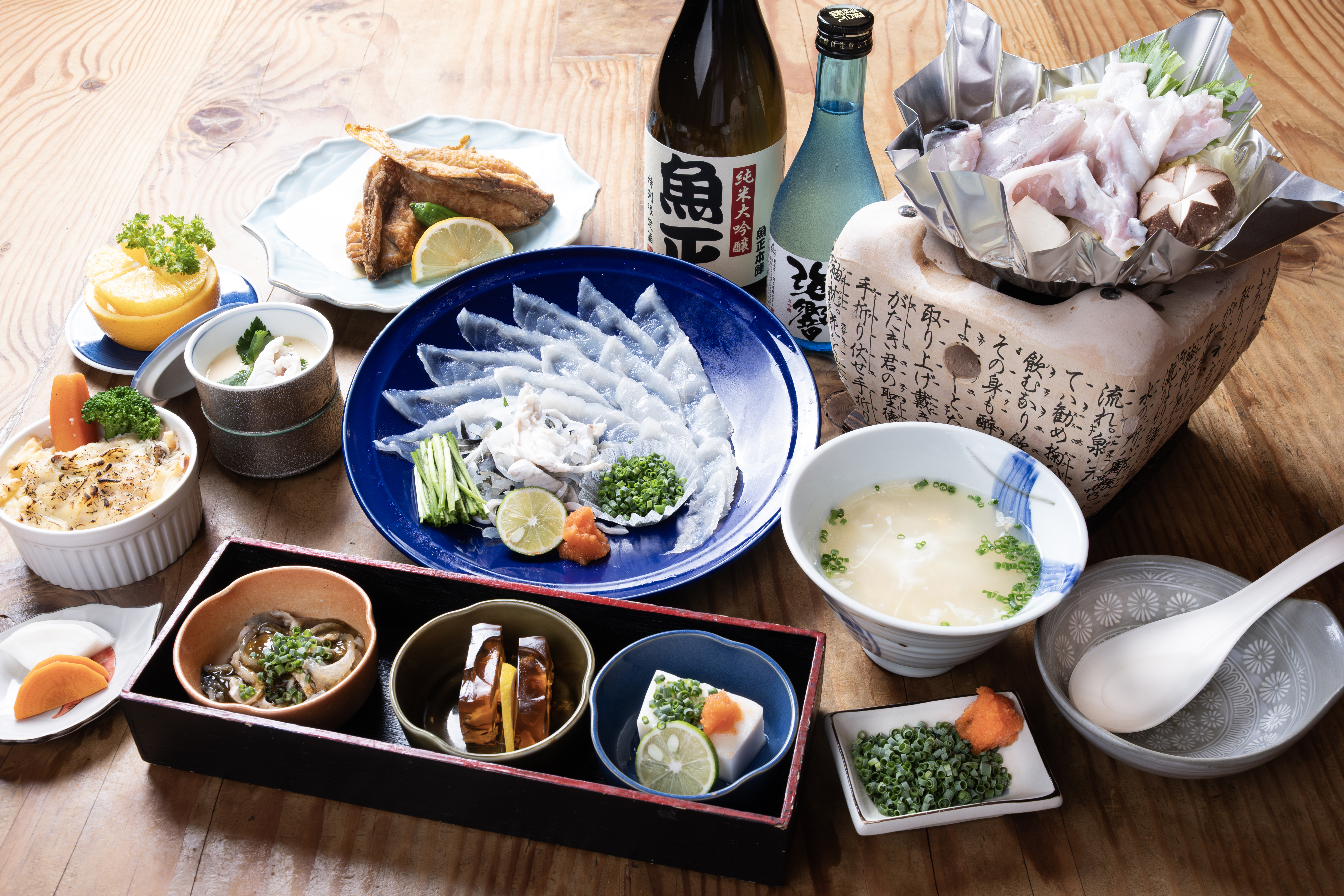 おとな1人前イメージ※日本酒ボトルは含まれません。