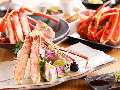 極みプラン　特別ランチコース「寒月」1人前（甲羅味噌焼・焼きガニは2人前）（イメージ）