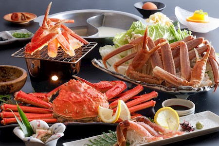 よくばりプラン　おとな1人前（カニ2色鍋は2人前）（イメージ）