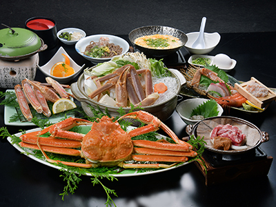 くつろぎプラン　おとな1人前（カニすき鍋の野菜は2人前以上）（イメージ）
