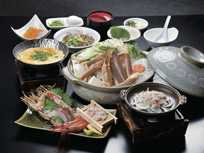 和みプラン　おとな1人前（カニすき鍋の野菜は2人前以上）（イメージ）