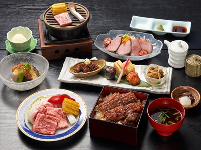 近江牛鉄板焼きと鰻重会席（1人前・イメージ）