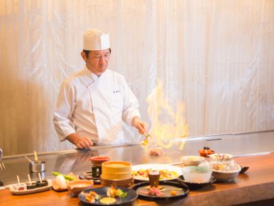 近江牛鉄板会席　お食事場所イメージ