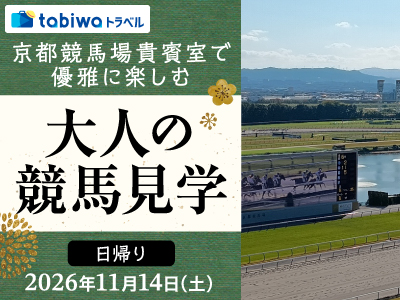 【2026年10月西の日】京都競馬場 貴賓室で優雅に楽しむ大人の競馬見学 日帰り