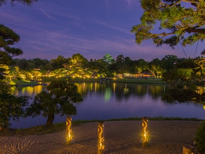 【2026年7月西の日】岡山後楽園「夏の幻想庭園」<br>鶴鳴館貸切で倉敷の文化を出張体験<br>―切子ちょうちんづくりと夕涼みお休み処―