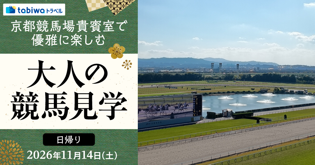 【2026年10月西の日】京都競馬場 貴賓室で優雅に楽しむ大人の競馬見学　日帰り