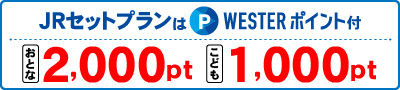 JRセットプランはWESTERポイント付