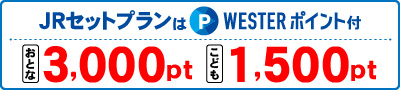 JRセットプランはWESTERポイント付