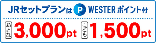 JRセットプランはWESTERポイント付