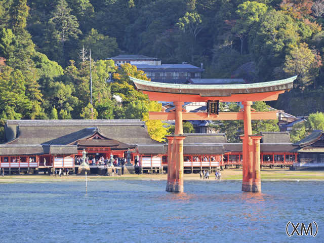 フェリーから見える嚴島神社