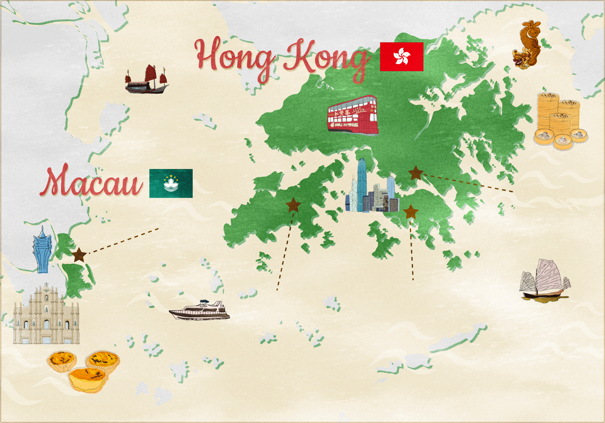 香港・マカオ地図