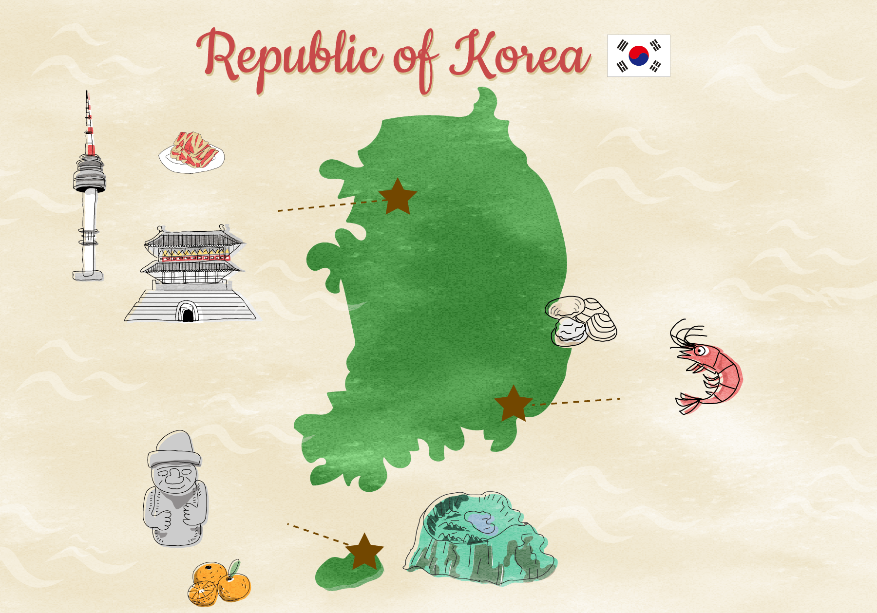 韓国地図