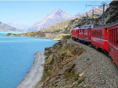 レーティシュ鉄道アルブラ線・ベルニナ線と周辺の景観(スイス・イタリア)