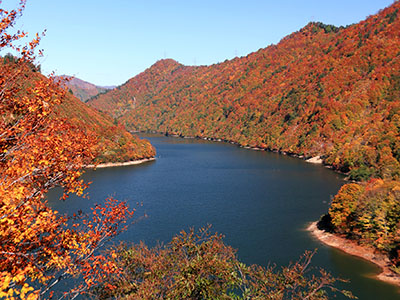 奥只見湖の紅葉
