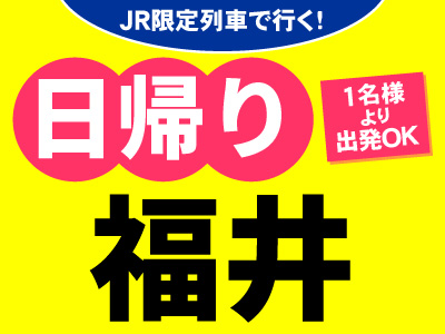 JR限定列車で行く!お気軽日帰りプラン<福井>