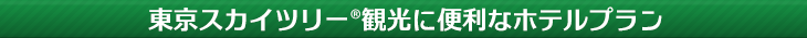 東京スカイツリー®観光に便利なホテルプラン