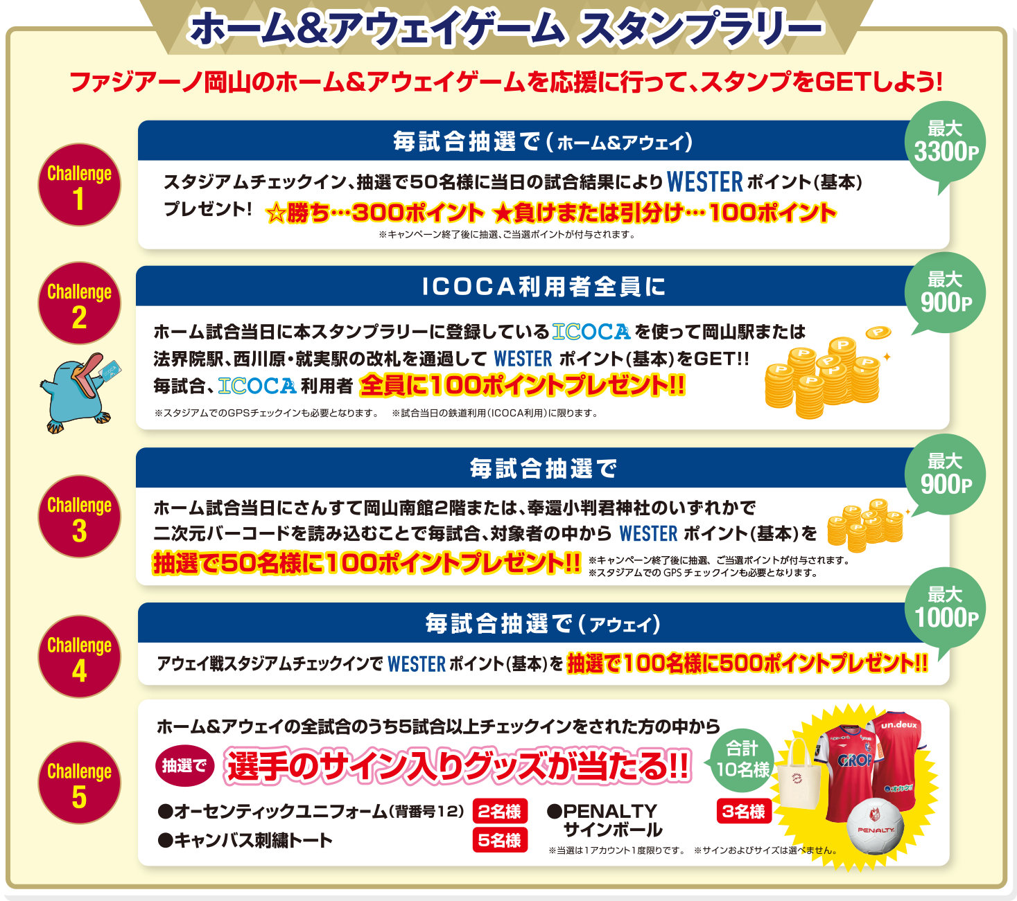 ホームゲームスタンプラリー