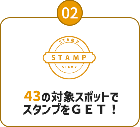 02：38の対象スポットで5つ以上スタンプをＧＥＴ！）