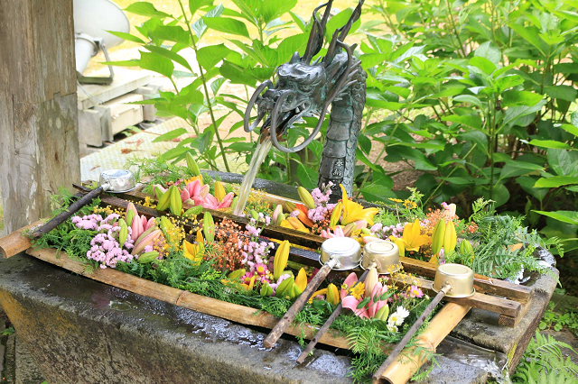 花手水 って知ってる 新潟県乙宝寺で花手水作り体験してみた Tripa トリパ 旅のプロがお届けする旅行に役立つ情報
