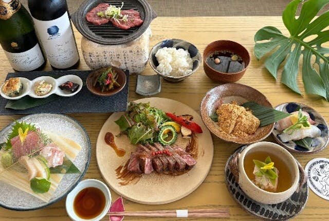 【黒毛和牛と鮮魚】和のご馳走 花水木会席 8品