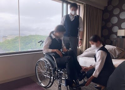 車いす研修の様子