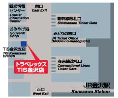 マップ：TiS金沢支店