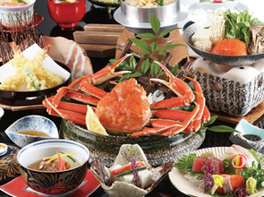 冬の山陰味覚めぐり　三朝館のカニ会席と賀露港のとれたて海の幸　２日間