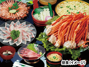 冬の味覚満載　ゆでガニ・ブリしゃぶ・甘エビ・かに飯食べ放題　空と海から楽しむ絶景の天橋立　日帰り