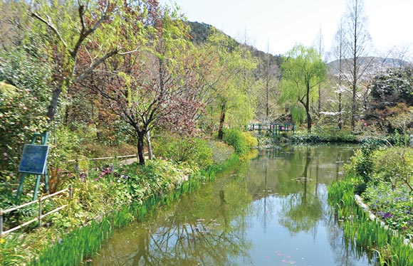 奇跡の清流「仁淀ブルー」「モネの庭」と桜彩る高知城　２日間