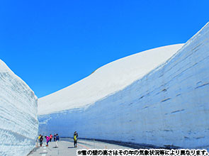 富山フリータイムと圧巻の雪壁「雪の大谷」2日間