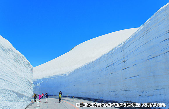 富山フリータイムと圧巻の雪壁「雪の大谷」2日間