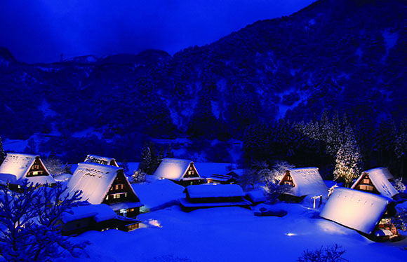 【会員限定】五箇山合掌造り集落ライトアップ　２日間