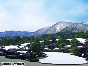 「足立美術館」計２５０分滞在　冬季・春季の特別展　２日間