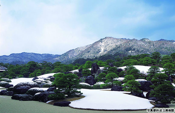 「足立美術館」計２５０分滞在　冬季・春季の特別展　２日間