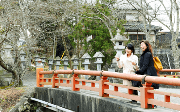 橋の上